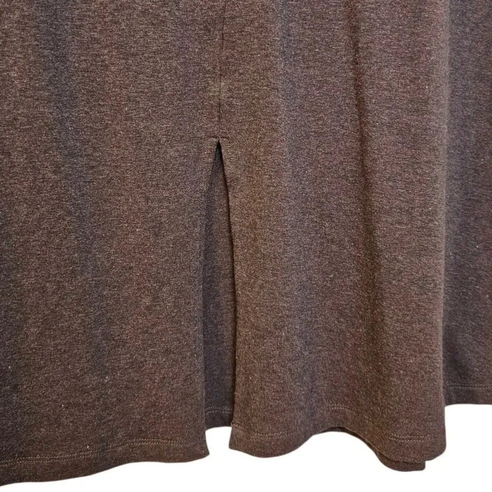 Soft Surroundings Heather Brown Espresso Boho Lagenlook Annette Long Dress